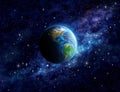 Planet Earth in outer space Royalty Free Stock Photo