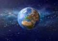 Planet earth in outer space Royalty Free Stock Photo