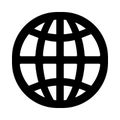 Earth Planet outline black icon isolated worldwide