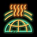 Planet Earth Ozone Hole neon glow icon illustration