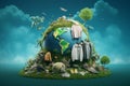 Planet Earth. The problem of overproduction, environmental pollution. Earth Day