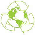 Planet Earth with Recycle Symbol Royalty Free Stock Photo