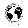 planet earth school supply isolated icon design