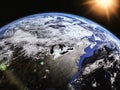 Planet earth seen from space Royalty Free Stock Photo