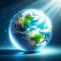 Planet Earth seen from space. World Earth Day. AI generated Royalty Free Stock Photo