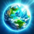 Planet Earth seen from space. World Earth Day. AI generated Royalty Free Stock Photo