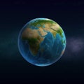 Planet earth with some clouds. Elements of image like cloud map, world map, etc are furnished by NASA and the sphere with added Royalty Free Stock Photo