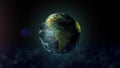 3d illustration of the planet Earth against a background of space stars. Royalty Free Stock Photo