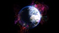Planet Earth in space. Globe in galaxy Royalty Free Stock Photo