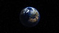 Planet Earth in space. Globe in galaxy Royalty Free Stock Photo