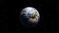 Planet Earth in space. Globe in galaxy Royalty Free Stock Photo