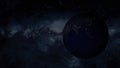 Planet earth from space. Planet earth with night view. Global space exploration space travel concept. Digitally generated image. Royalty Free Stock Photo
