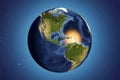 Planet Earth from space showing Americas Royalty Free Stock Photo