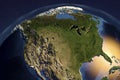 Planet Earth from space showing USA and Canada Royalty Free Stock Photo