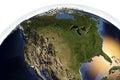 Planet Earth from space showing USA and Canada Royalty Free Stock Photo