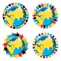 Planet Earth is surrounded by a variety of Olympic Royalty Free Stock Photo