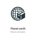 Planet earth vector icon on white background. Flat vector planet earth icon symbol sign from modern delivery and logistic