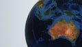 Planet Earth view showing Australia, 3d render Royalty Free Stock Photo