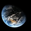 Planet Earth view from space. Elements of this picture furnished by NASA Royalty Free Stock Photo