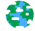 Planet Earth View From Space Flat Icon