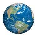 Planet earth white background