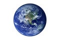 Planet earth on a white background. Elements of this image were furnished by NASA Royalty Free Stock Photo