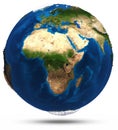 Planet Earth white Royalty Free Stock Photo