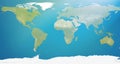 Planet Earth, world map 3D-Illustration. Elements of this image Royalty Free Stock Photo