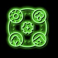 planet ecosystem neon glow icon illustration
