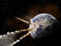 Planet explosion - Universe exploration Royalty Free Stock Photo