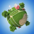 Planet Farm Royalty Free Stock Photo