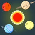 Planet flat vector Royalty Free Stock Photo