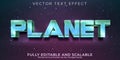 Planet galaxy text effect, editable esport and gamer text style