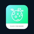 Planet, Gas, Giant, Space Mobile App Button. Android and IOS Line Version