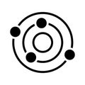 Planet glyph flat vector icon Royalty Free Stock Photo