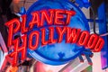 Planet Hollywood restaurant sign