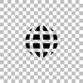 Planet icon flat Royalty Free Stock Photo