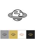 Planet icon, global international symbols, earth business concept sign