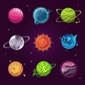 Planet icons for game design