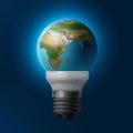 Planet inside lamp Royalty Free Stock Photo