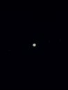 Planet Jupiter as seen from an advanced amateur telescope from a city sky at Santiago de Chile. Jupiter, the Giant Gas Planet show Royalty Free Stock Photo