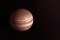 Planet Jupiter, with a big spot, on a dark background. Elements of this image were furnished by NASA Royalty Free Stock Photo