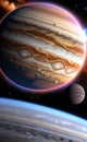 Planet Jupiter illustration Artificial Intelligence artwork generated