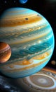 Planet Jupiter illustration Artificial intelligence artwork generated