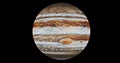 Planet Jupiter isolated on black background Royalty Free Stock Photo