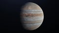 Planet Jupiter in Space drifting away, stars in background. 3d rendering Royalty Free Stock Photo