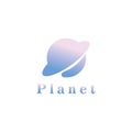 Planet logo abstract simple design vector illustration Royalty Free Stock Photo