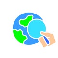 Crossed out message in circle line icon. Communication, chatting, forum discussions, website, internet, topic. Vector color icon