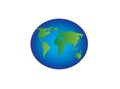 Planet map satillite view for logo design vector, globe icon, earth symbol