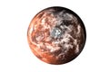 Planet Mars with atmosphere top side Isolated Royalty Free Stock Photo